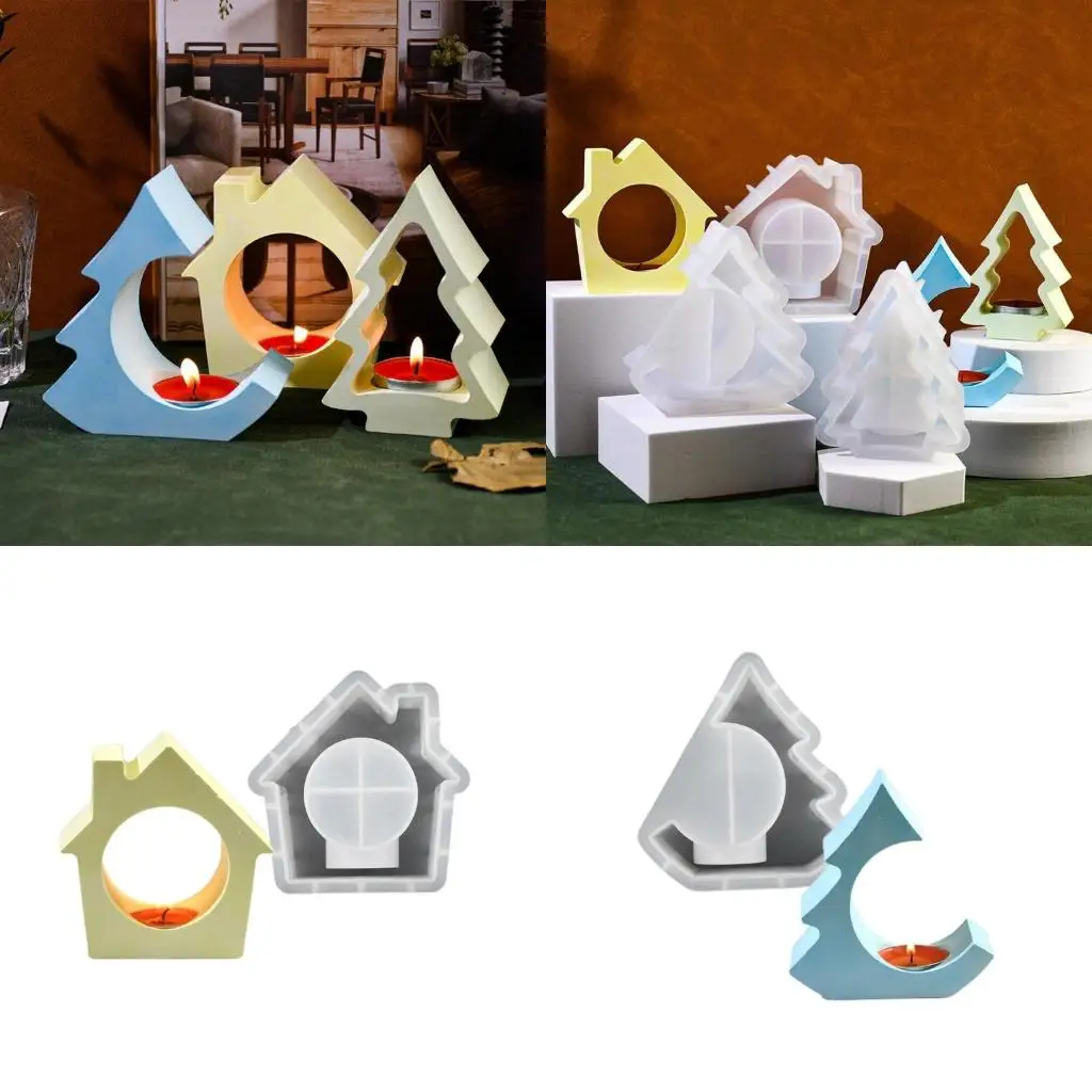 House/Tree Base Moulds Resin Craft Moulds Silicone Texture