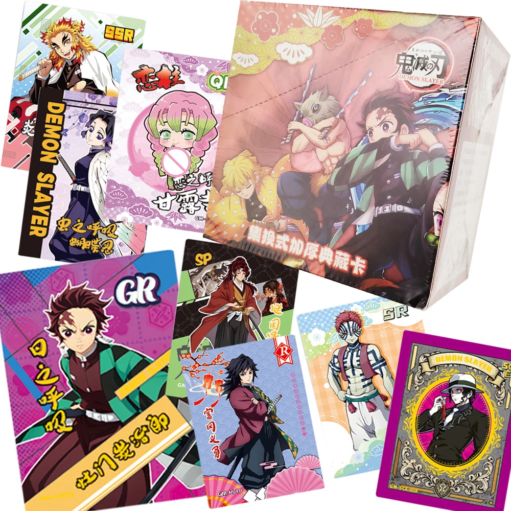 Popular Japanese Anime Demon Slayer Collection Cards Charm Character Surprise High-quality Peripheral Anime Cards Gifts for Fans