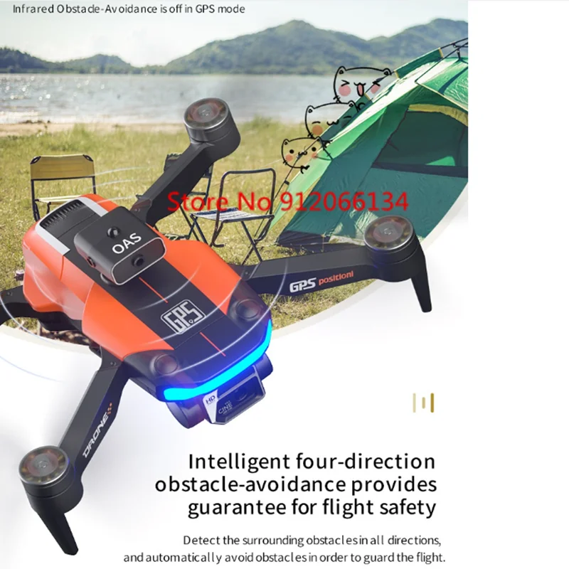 Profession Outside Aerial Brushless WIFI FPV RC Drone 8K ESC Avoid Obstacle GPS Smart Follow Me Return Remote Control Quadcopter