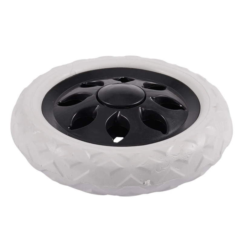 ¡Promoción! Carrito de compras de espuma con núcleo de plástico blanco y negro, ruedas de rueda de cartón, 2 unidades