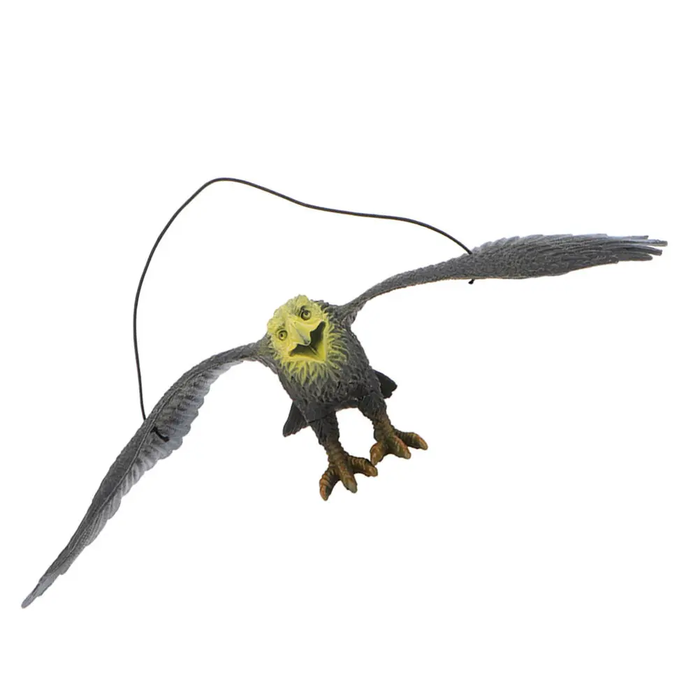 

Plastic Eagle Hanging Bird Outdoor Garden Yard Decoration Realistic Eagle Ornament Bird Deterrent Rotates with Wind