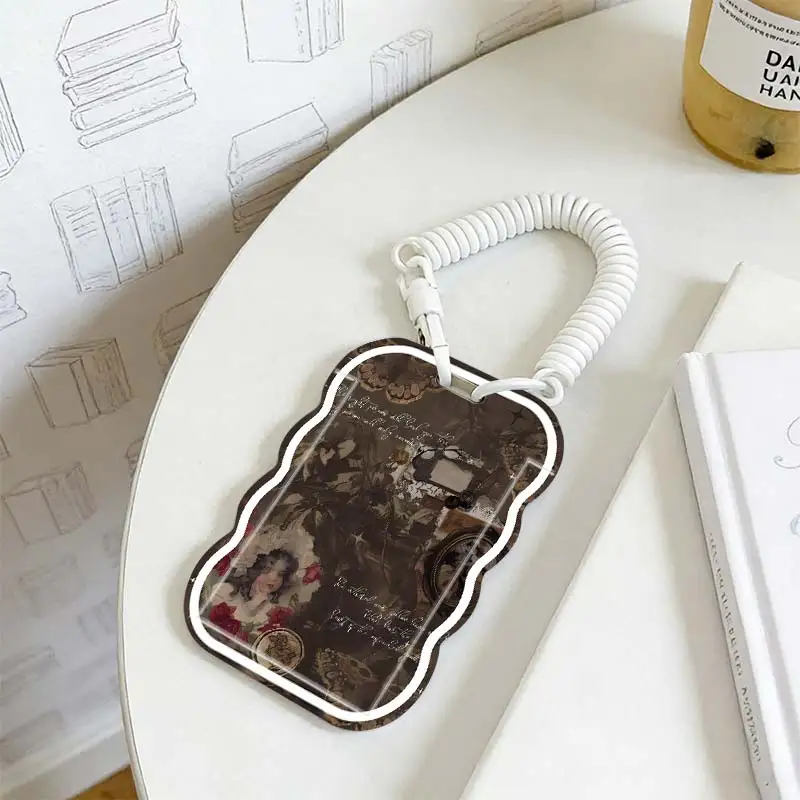 Card Sleeve for Photo Protector Stretchable Spring Cord Student Bus/Meal Card Protection Case Kpop Photocard Holder
