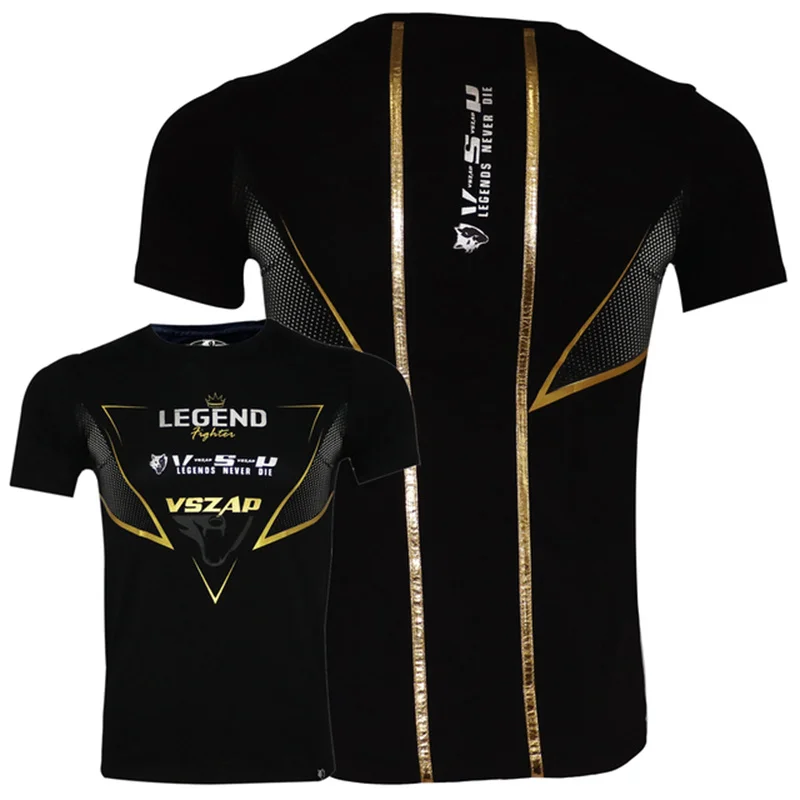 Herren Muay Thai T-Shirt Sommer Schnelltrocknend Bequemes Atmungsaktives Shirt Modisches Fitness-T-Shirt Lässiges O-Ausschnitt Kurzarm-Oberteil – Detail 4