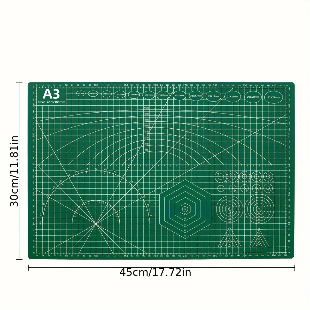 1PC cutting pad 18x12”, A3 art cutting board-polyvinyl chloride slip-resistant self-healing paper faux leather