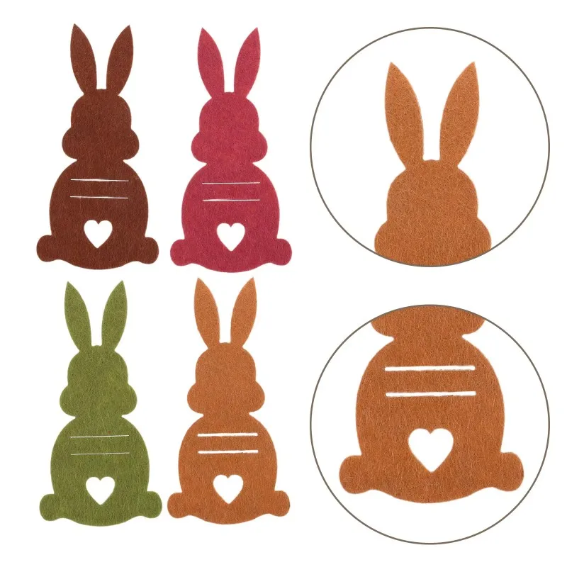 10pcs Easter Bunny Coin Clip Party Plate Bunny Mini Money Clip Cartoon Felt Bunny Money Clip