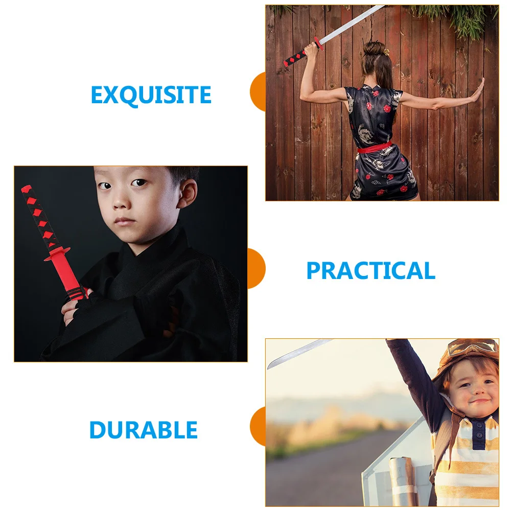 2 قطعة السيف الخشبي التفاعلي للأطفال اللعب مقاومة للاهتراء تأثيري حفلة الهالوين جمع الأطفال الدعامة لعبة السيف