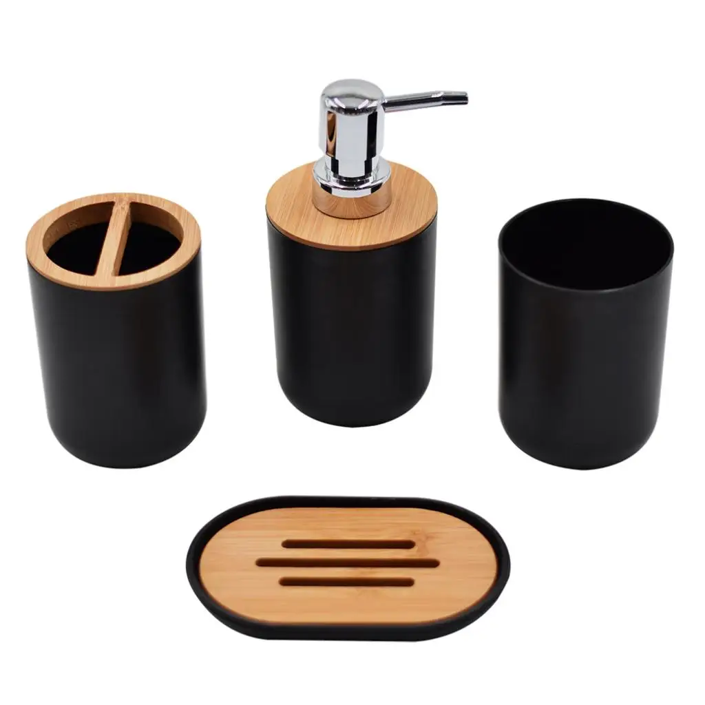 Bathroom Accessories Set, Soap Box, Lotion Bottle, Mouth Cup, Toothbrush Cup,