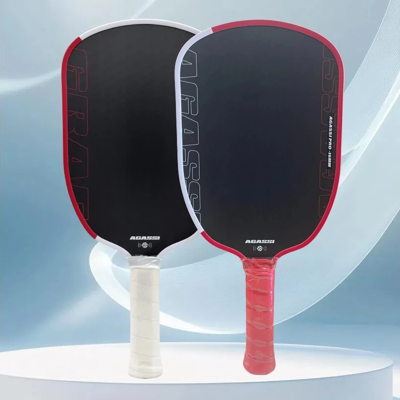 Agassi Pro IV 16mm Pickleball Paddle OEM Gen 4 Foam Core T700 ألياف الكربون مضارب كرة البيسبول يزيد من الدوران والقوة لعيد الميلاد