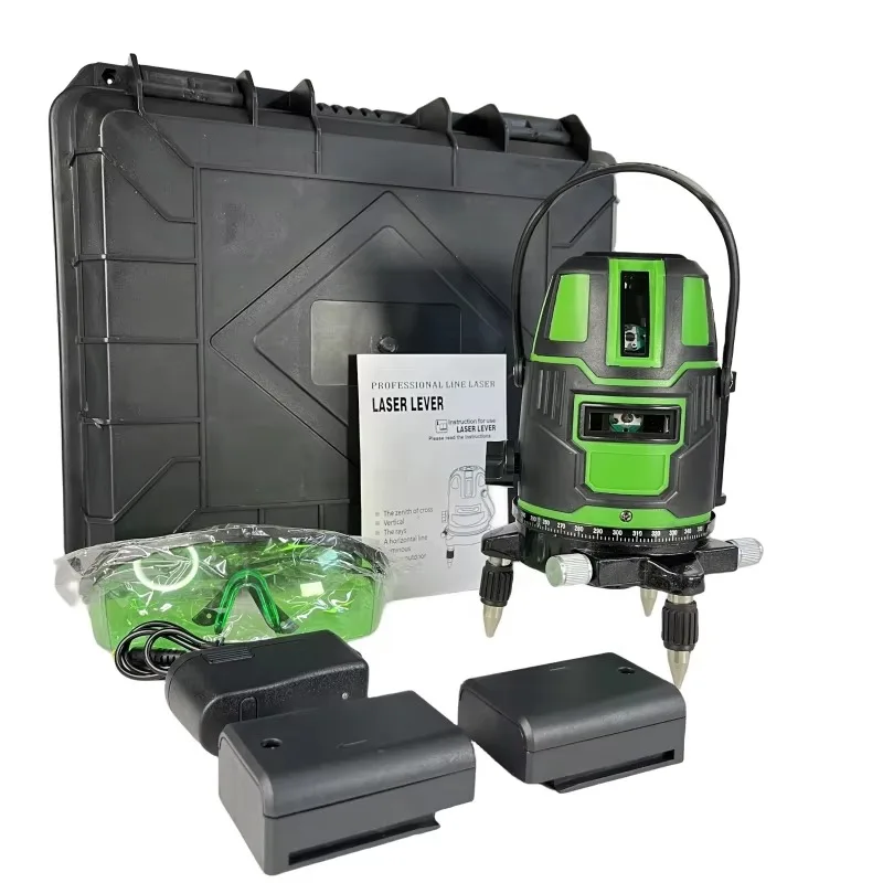 Hot Sale 5 Lines Green Beam High-Accuracy Cordless Self Leveling 360 Degree Rotary Level Level Tool