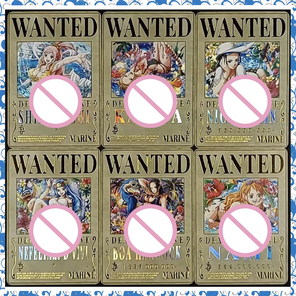 

Anime One Piece DIY ACG Wanted Perona Nico Robin Hancock Boys Game Toys Collectible Cards Christmas Birthday Gifts Board Game