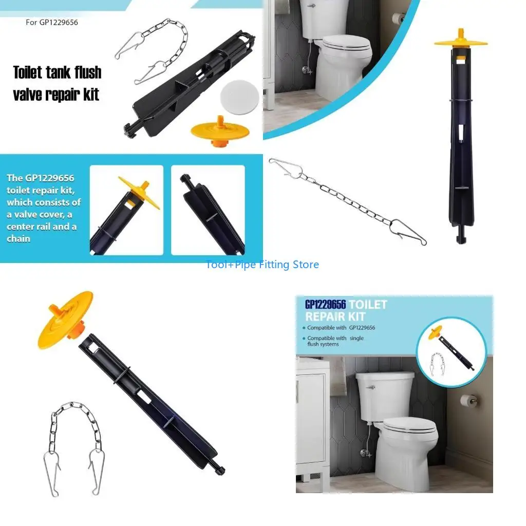 F92B Complete Toilet Flush Valves Repair Parts Cover Guide Chain Strong for House Use