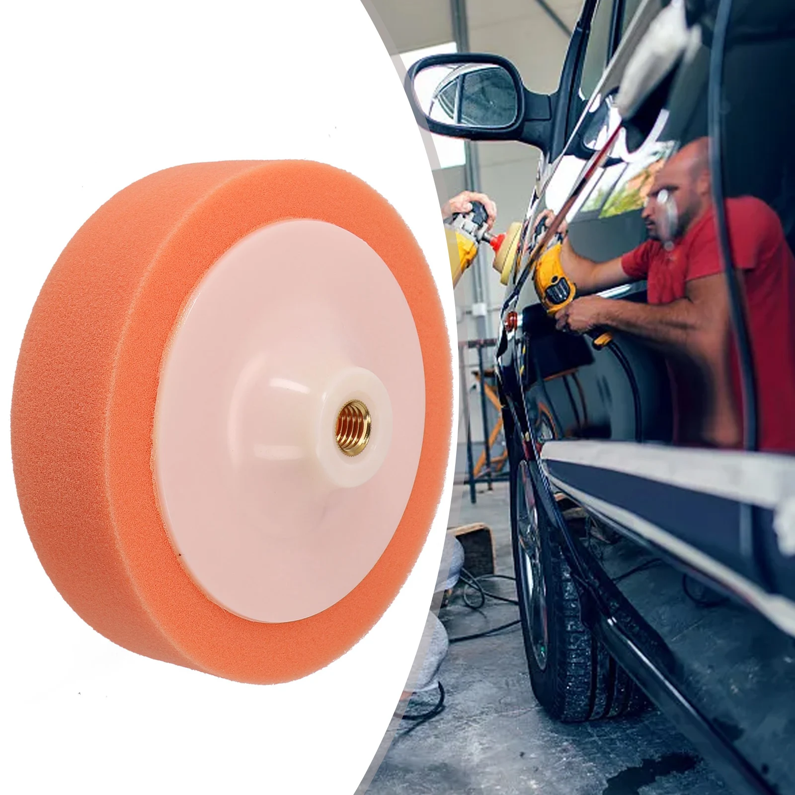 1pcs  Sponge 6'' 150mm Polishing Foam Buff Head Pad Backing Plate Automotive Tools Supplies   Automotive Care