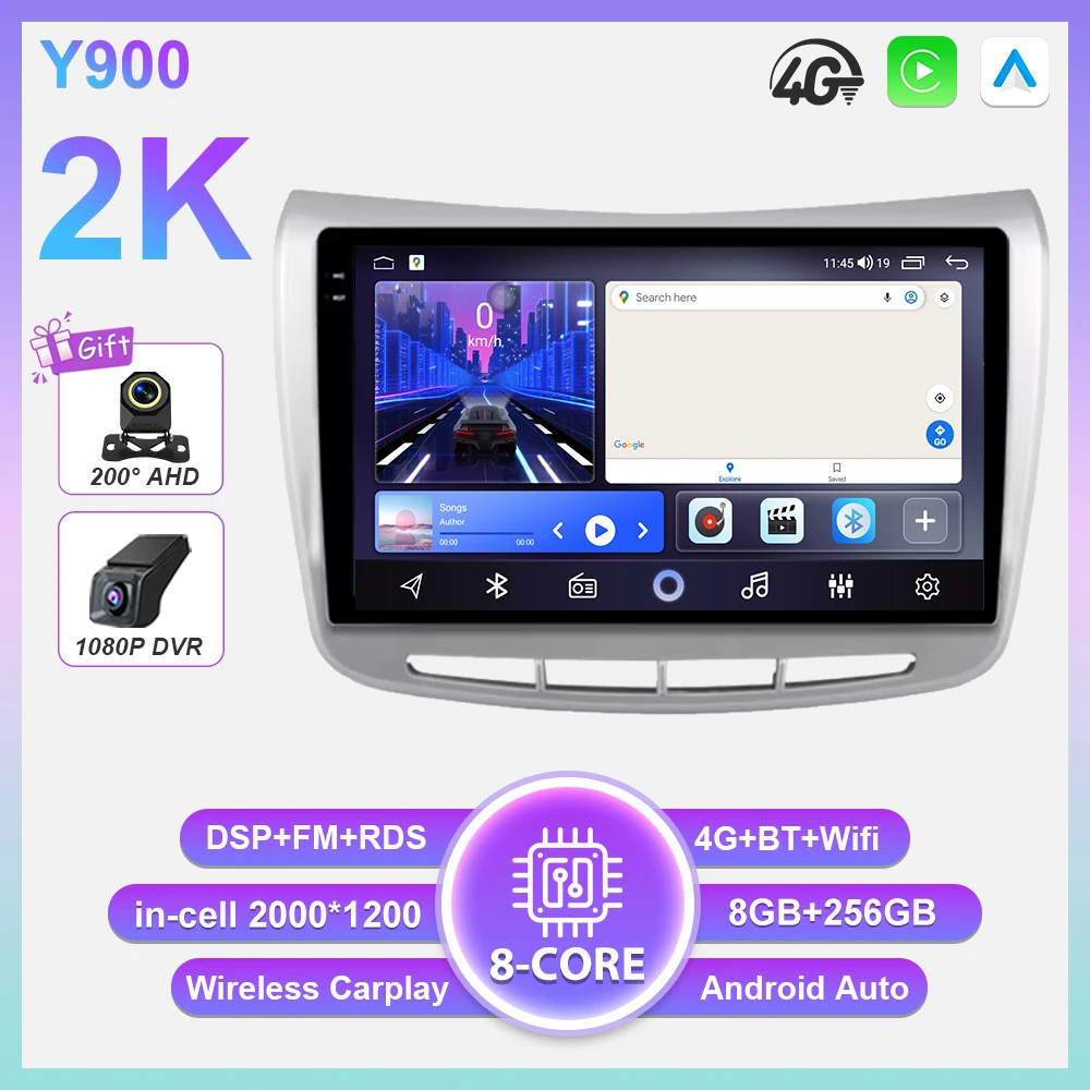 Android 16 Carplay autoradio voor Lancia Delta 2009 - 2019 GPS navigatie stereo auto multimediaspeler 5G Wifi 2k scherm BT DSP