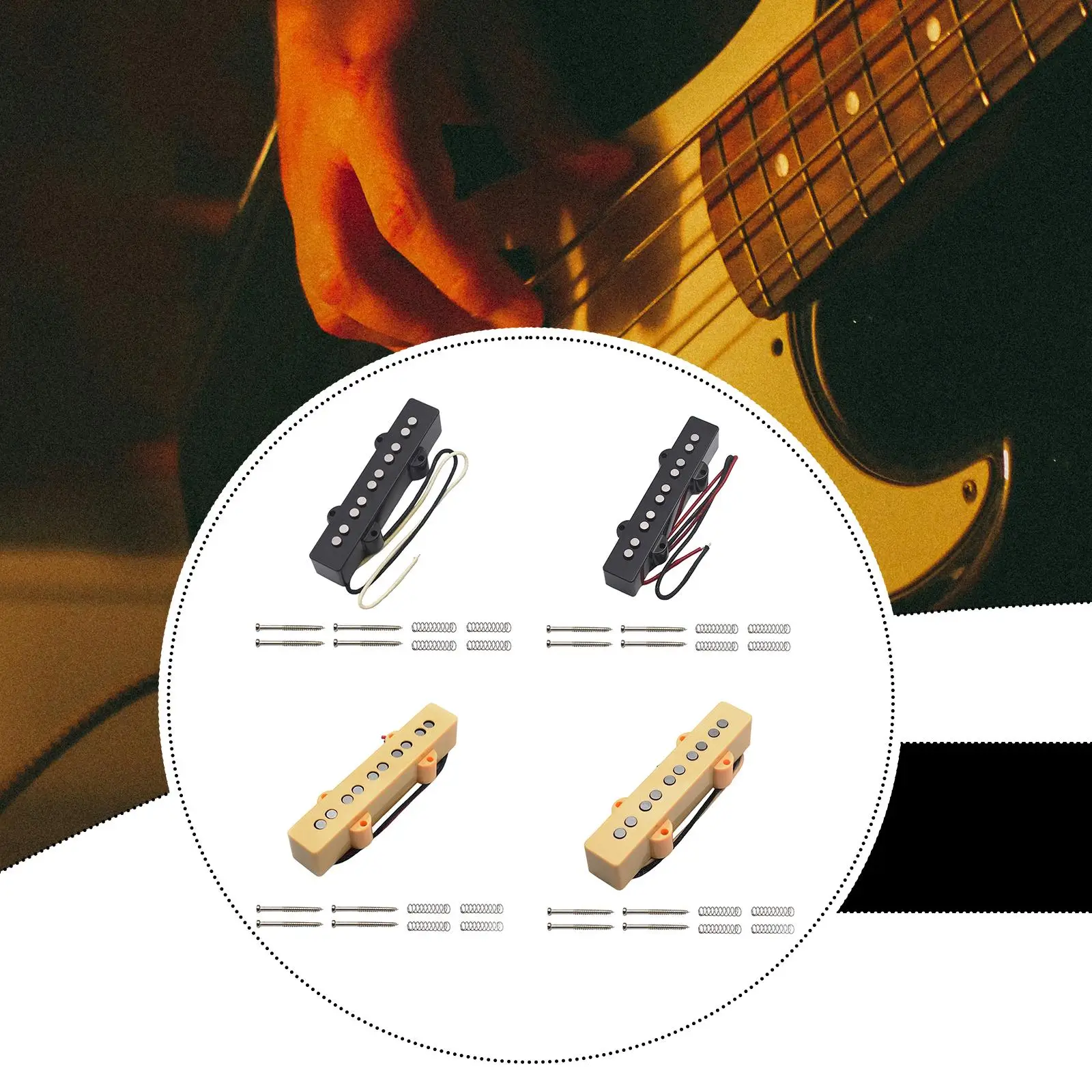 Electric Bass Pickup High Quality Alnico V Single Coil Tuner Music Instrument Accessory Replacement for Multiple Genres