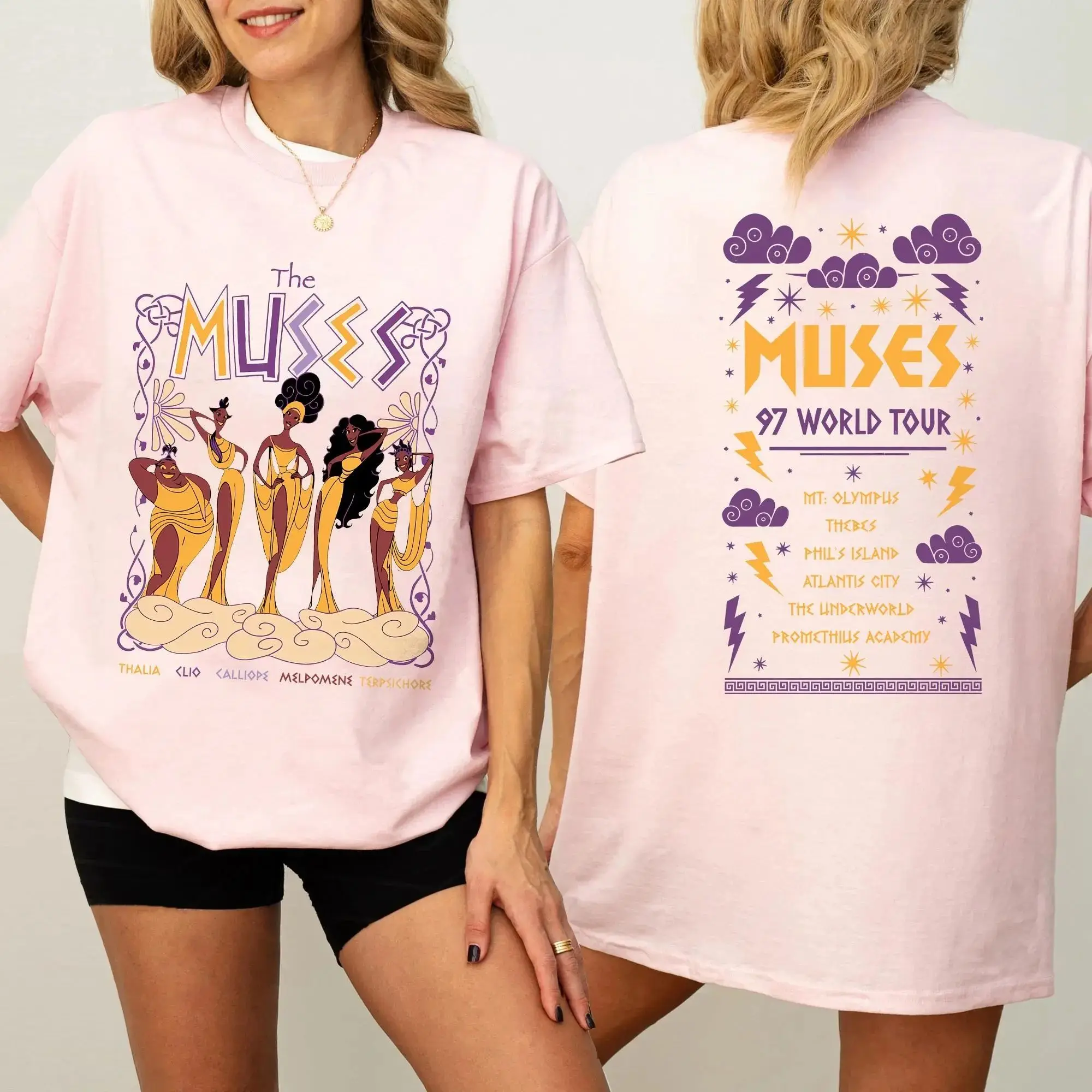 2026 Damen Retro Anime Cartoon T-Shirt Sommer Hercules The Muses 97 World Tour Komfort-Shirt Street Oversize Baumwoll-Sporttrikot – Detail 14