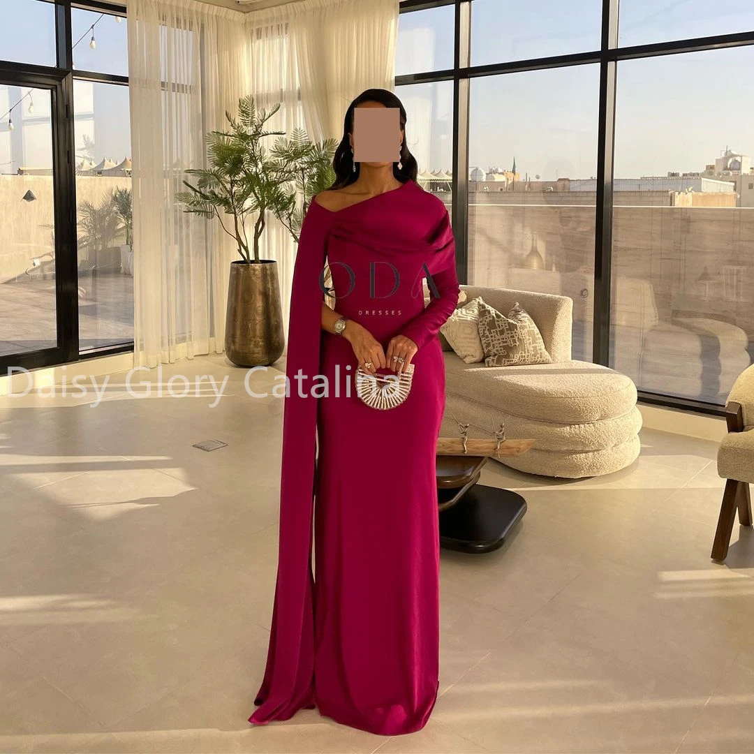 Evening Dresses Long Sleeves Formal Occasion Prom Dresses 2024 Luxury Gown A-Line One Shoulder Wedding Party Dress Custom Made