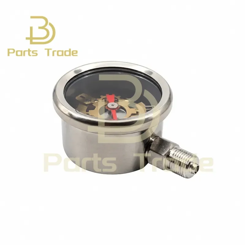 Stainless Steel Hollow Pressure Gauge Side Mount 1/8 Inch Thread Pneumatic Coffee Machine Pressure Meter Modification Parts
