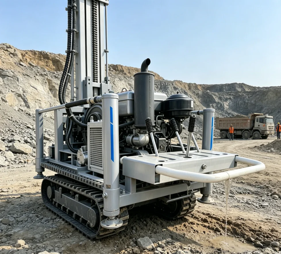 

Portable Water Well Drilling Machine Mini Well Rig Machine Electric Start for Home Farm Use Lightweight Borehole Drilling