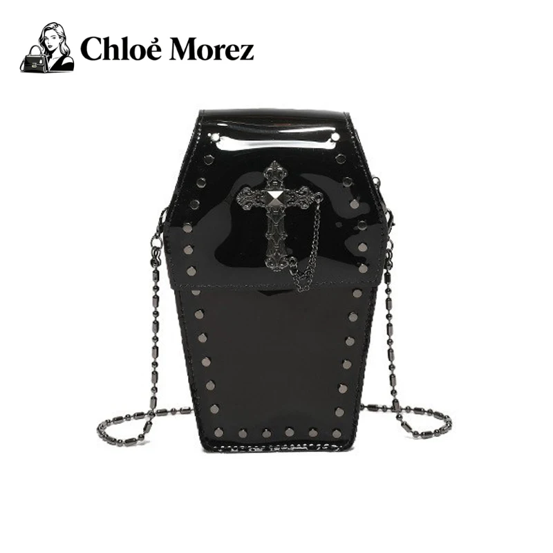 

Halloween Cross Shoulder Bag Forest Sweet Girl Transparent Jelly Bag Ins Fashion Rivet Cross Bag