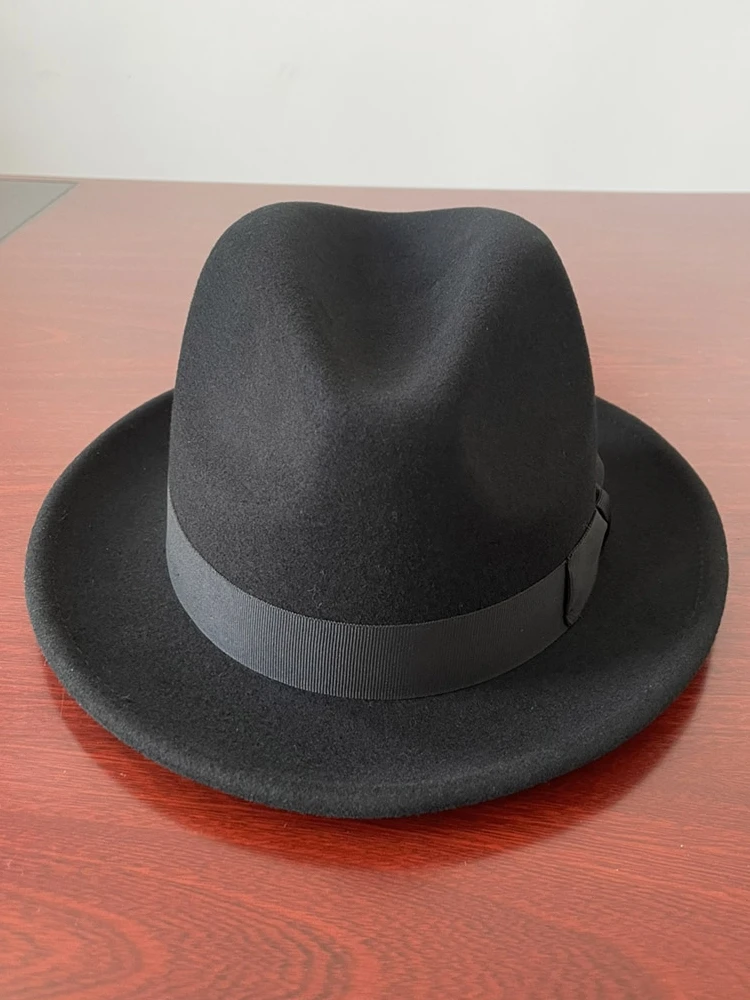 

Pure Wool Fedora Hat | British Style Small Brim | Vintage Korean Fashion | All Season Warm & Versatile