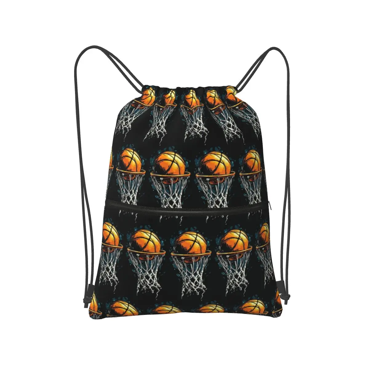 Sporty Basketball Themed Backpacks Casual Drawstring Bags Shoes Bag Book Bags for Travel School