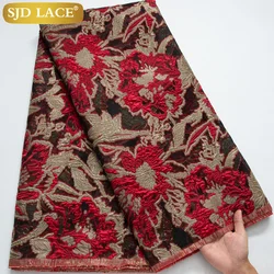 SJD LACA African Brocade Lace Fabric 2024 High Quality Nigerian Jacquard French Demask Lace For Sewing Women Party Dresses 4012