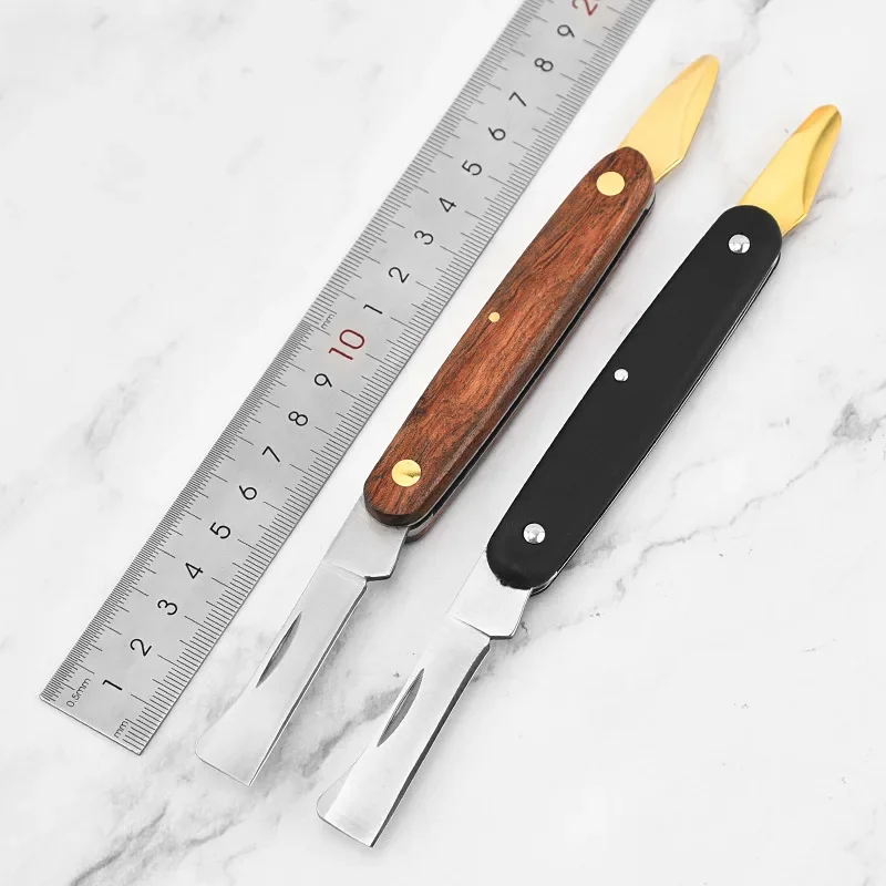 Stainless Steel Grafting Knife Manual Knife Garden Budding Tree Bonsai Horticultural Fruit Tree Fleshy Small Carving Knife