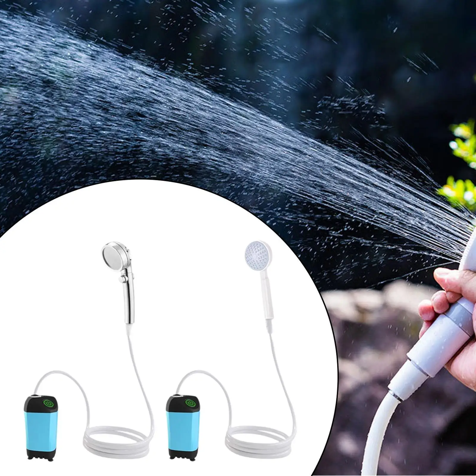 Compact Portable Shower Pump for Camping Outdoor Bathing Watering Plants Car Washing with Automatic Off Protection Feature