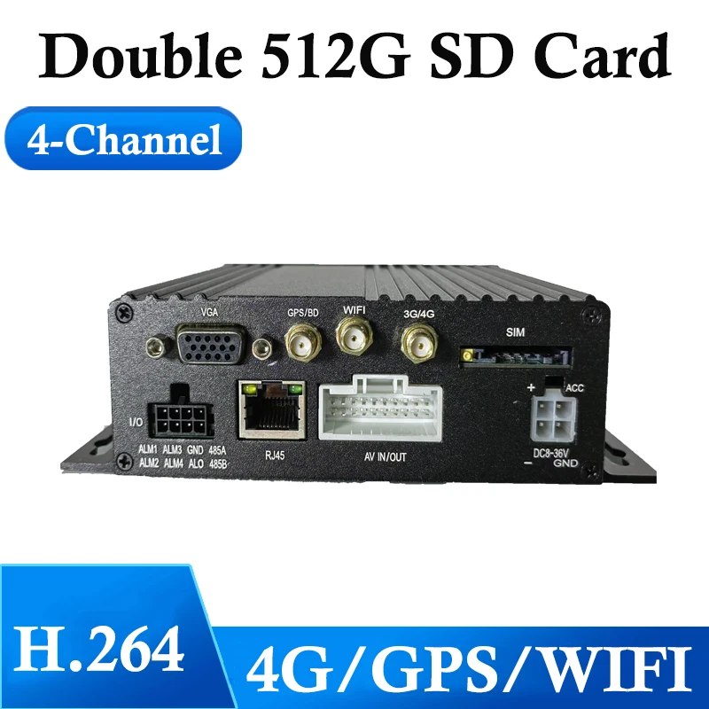 

4ch MDVR Vehicle Video Recorder 4G GPS CCTV MDVR Support WIFI For Truck Bus Taxi Surveillance