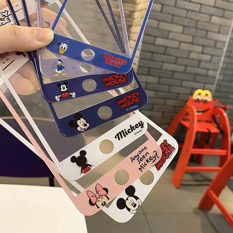 Screen Protector For iPhone XS MAX XR X 11Pro Max 12 13 Cartoon Disney Donald Duck Daisy Tempered Glass 3D Full Cover Front Film