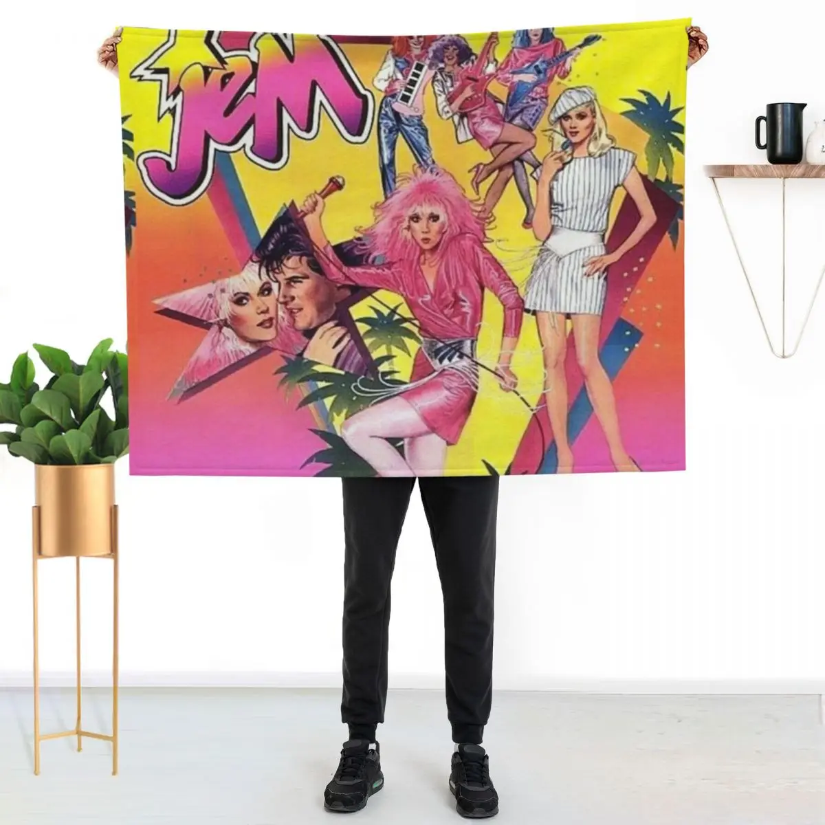 Jem and the holograms Throw Blanket Luxury Throw Cute Thermal Plush Decoratives Blankets For Baby Blankets