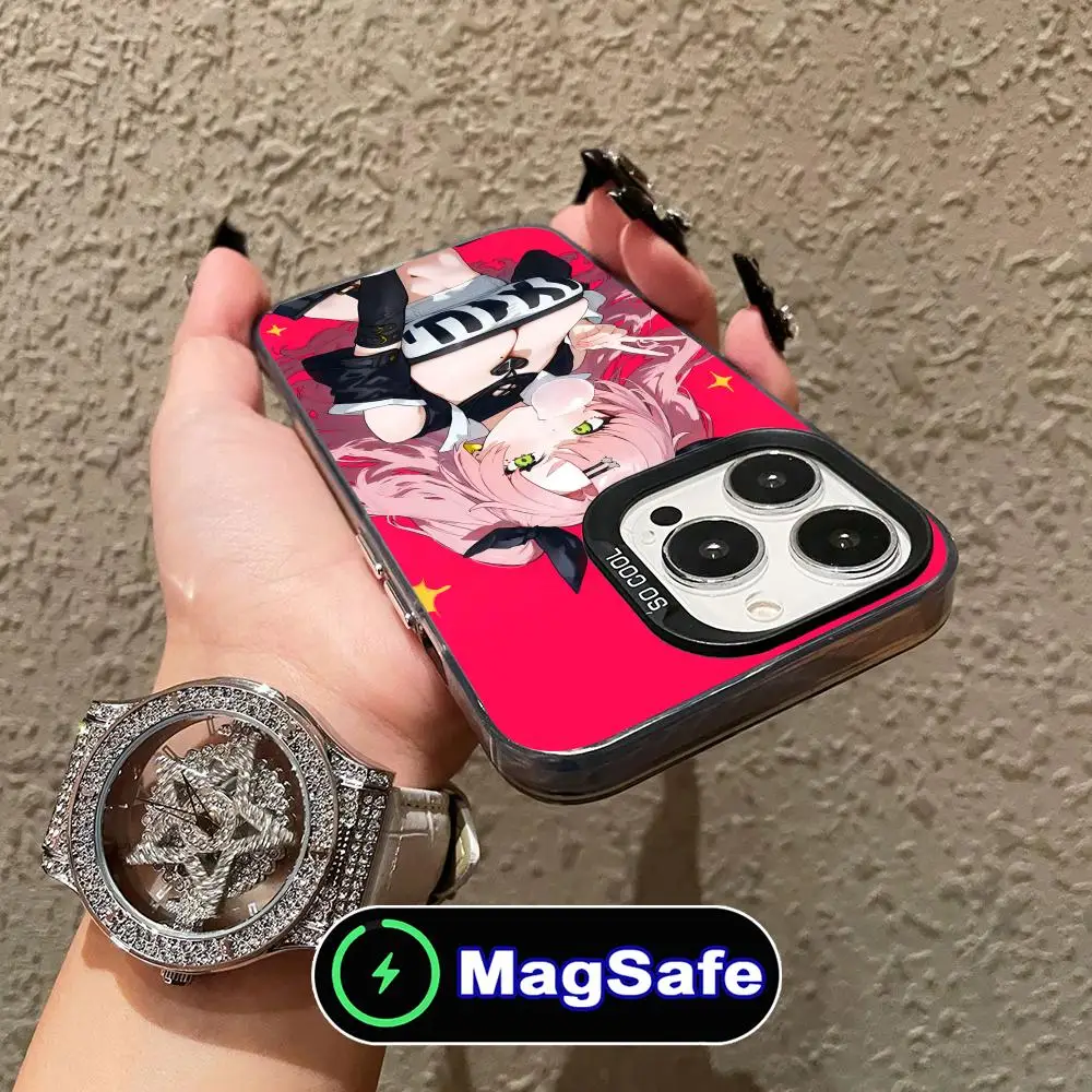 

Чехол для телефона Zenless Zone Zero Nicole для iPhone 16, 15, 14, 13, 12, 11 Pro Max Plus, полупрозрачный цветной чехол MagSafe для смартфона