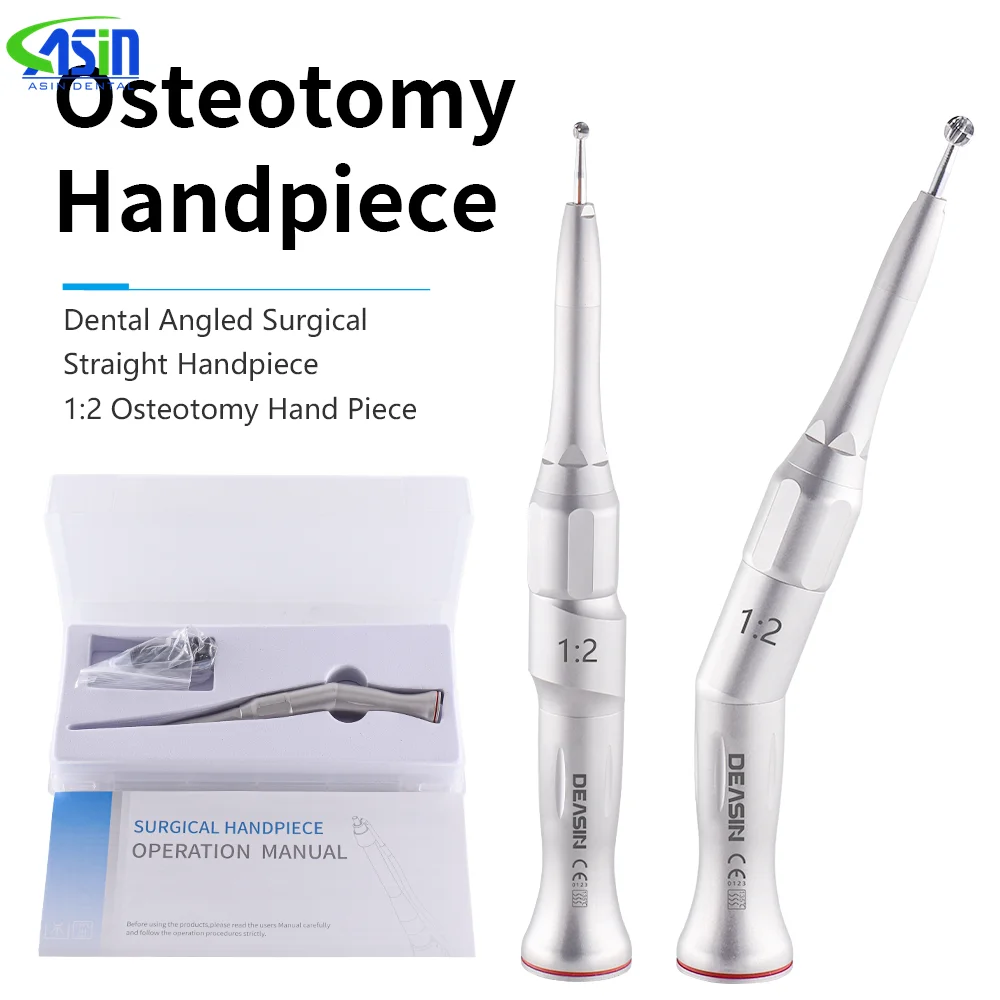 

Dental 1:2 Osteotomy Hand Piece Contra Angle Surgical Straight Handpiece Increasing Speed E-type Air Motor Electric Turbine