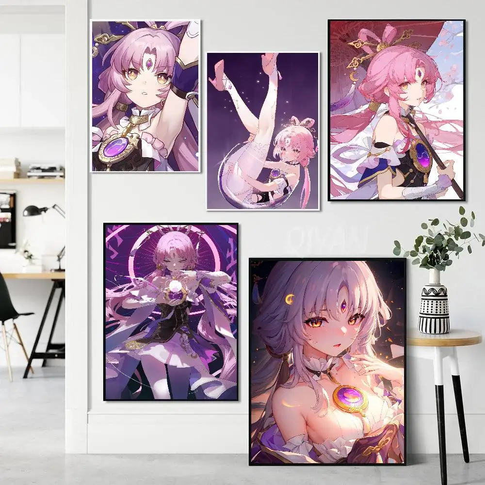 Fu Xuan Honkai Star Rail Art Sticky Wall Waterproof Home Living Room Bedroom Bar Aesthetic Decoration