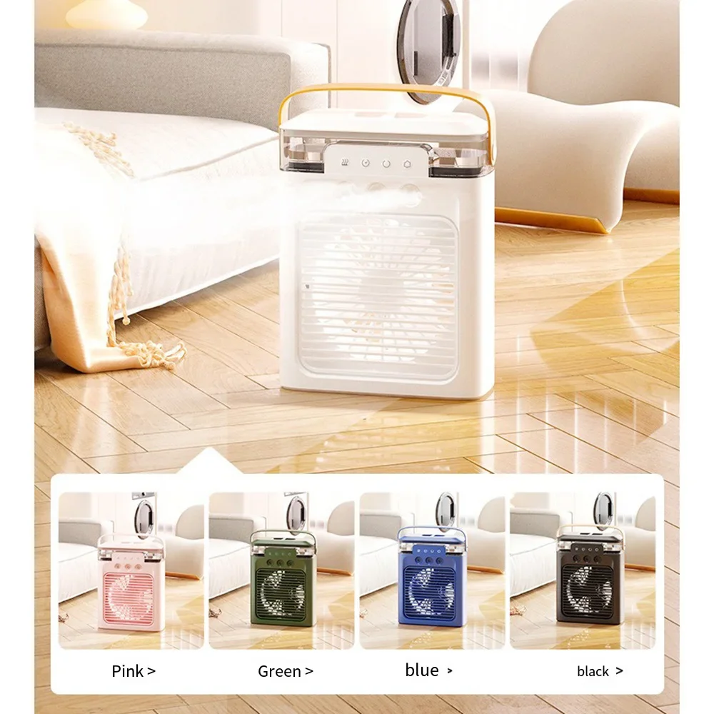 

Draagbare Luchtkoeler Ventilator USB Oplaadbare Watermist Verstelbare Verlichting Isábikt Voor Thuiskantoren