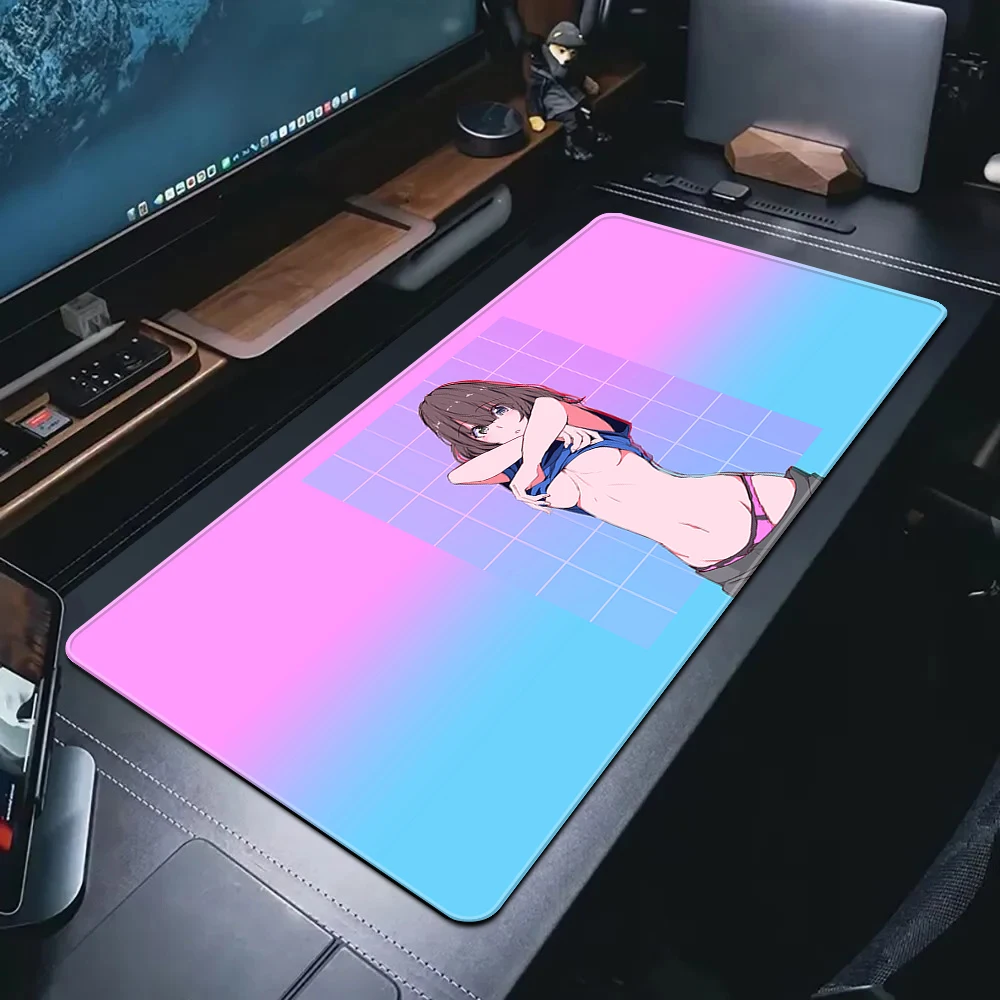 

Anime Girls Vaporwave Gaming Mouse Pad HD Print Computer Large Game Mousepad XXL 90x40cm Carpet Desk Mat Keyboard Pad Mouse Mat