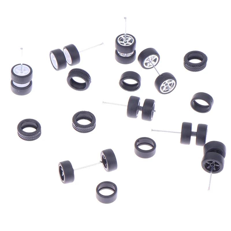 รุ่นดัดแปลงส่วน 1 ชุด DIY Racing 1:64 ล้อรถสําหรับยางยางล้อเพลา