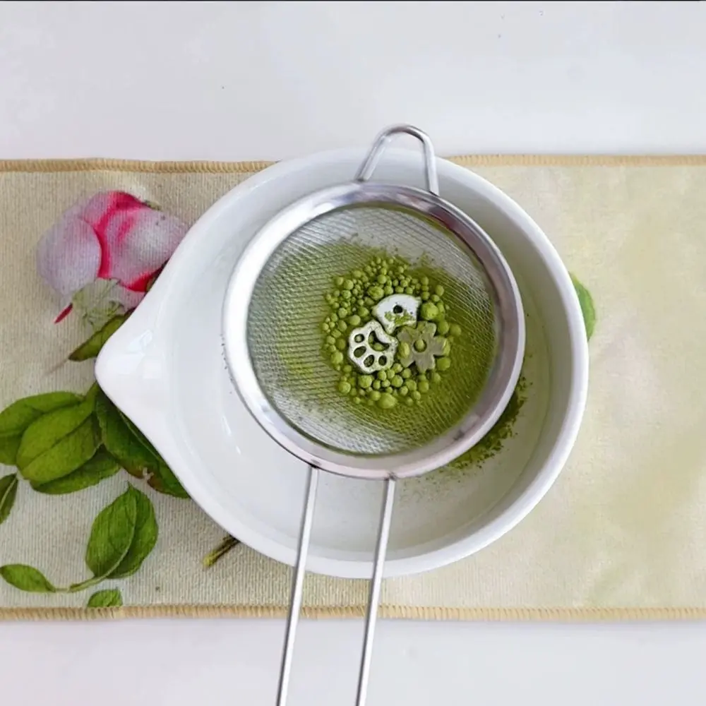 3Pcs New Cartoon Shape Matcha Sifter 316 Food Grade Stainless Steel Silver Matcha Sieve Beads Matcha Brewing Tool Matcha Making