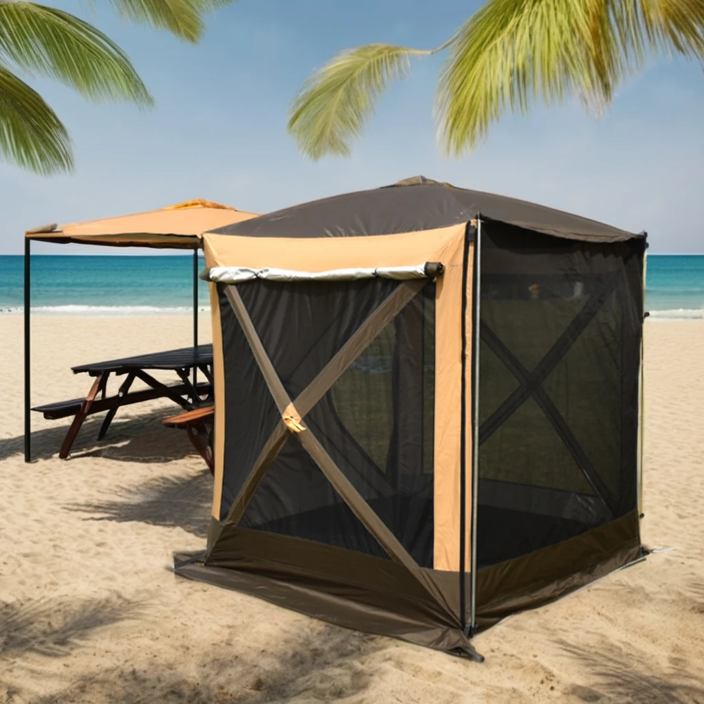 

Camping Tent 210D Oxford PU2000mm Automatic Quick Opening Car Tailgate Tent Shade Tent