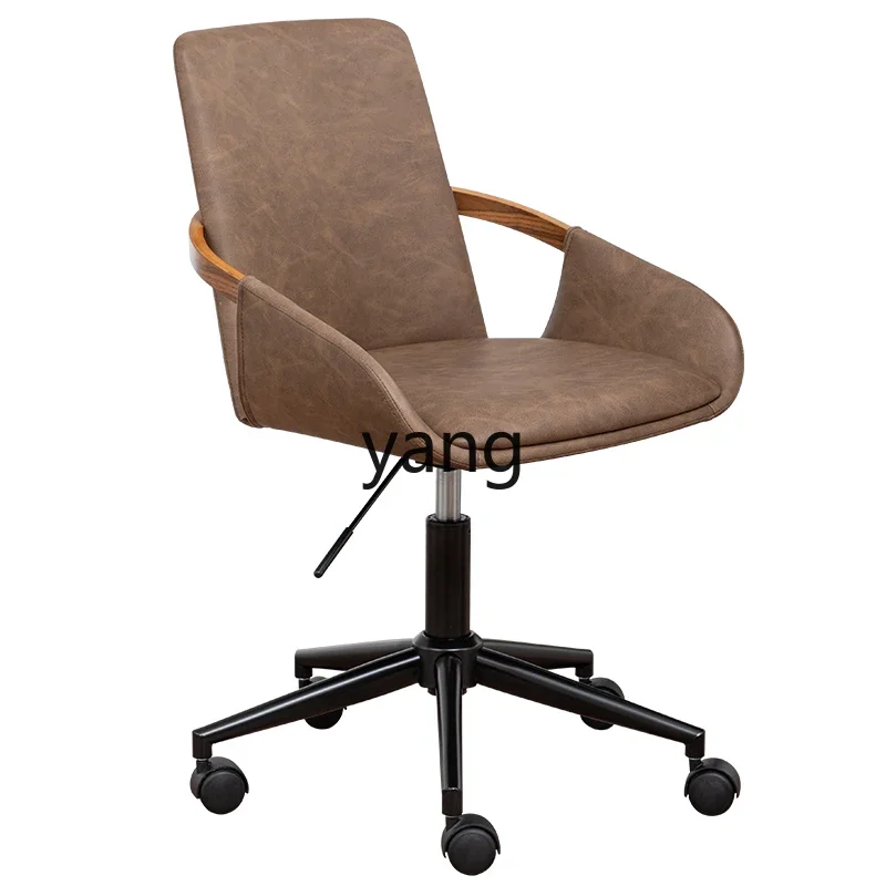 LH  Home Computer Comfortable Student Office Chair Study Solid Wood Staff Negotiate Rotating Lifting Chair