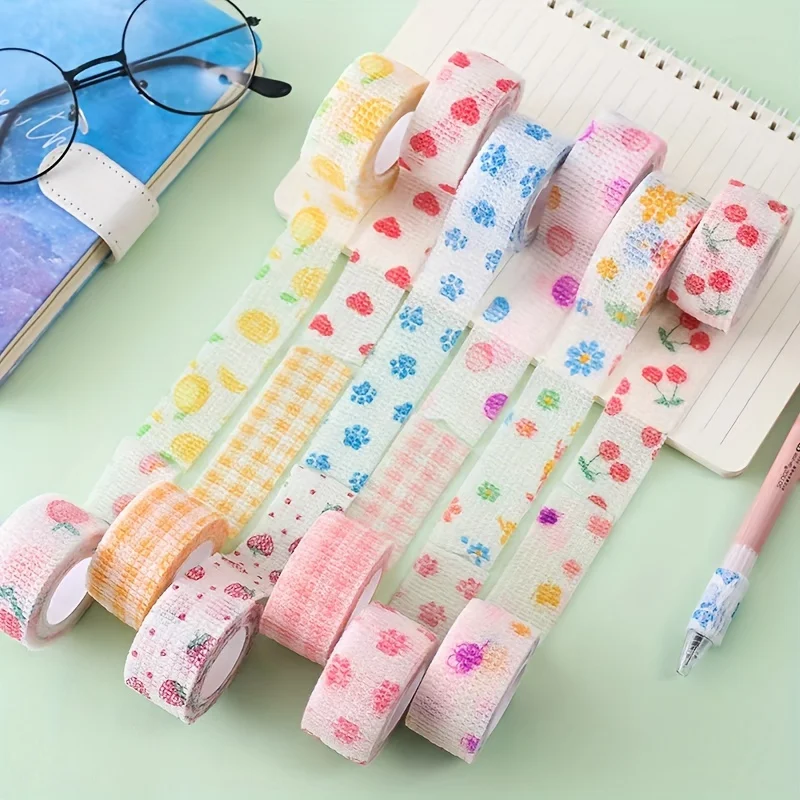 12/20/30pcs Colorful Non-Woven Elastic Self-Adhesive Finger Protection Tapes for Sports Crafts Wrist Hand Support Flexible Tape