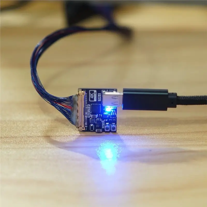 Mini EDP To DP Adapter Board 4K Type-C Driver, USB-C To Displayport Converter For 4K UHD LCD Panels