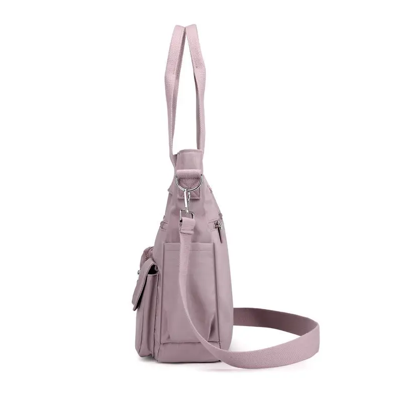 Mommy-grande capacidade Nylon Canvas Bag para mulheres, bolsa Crossbody feminino, versão coreana, casual, estudante universitário, bolsa de classe