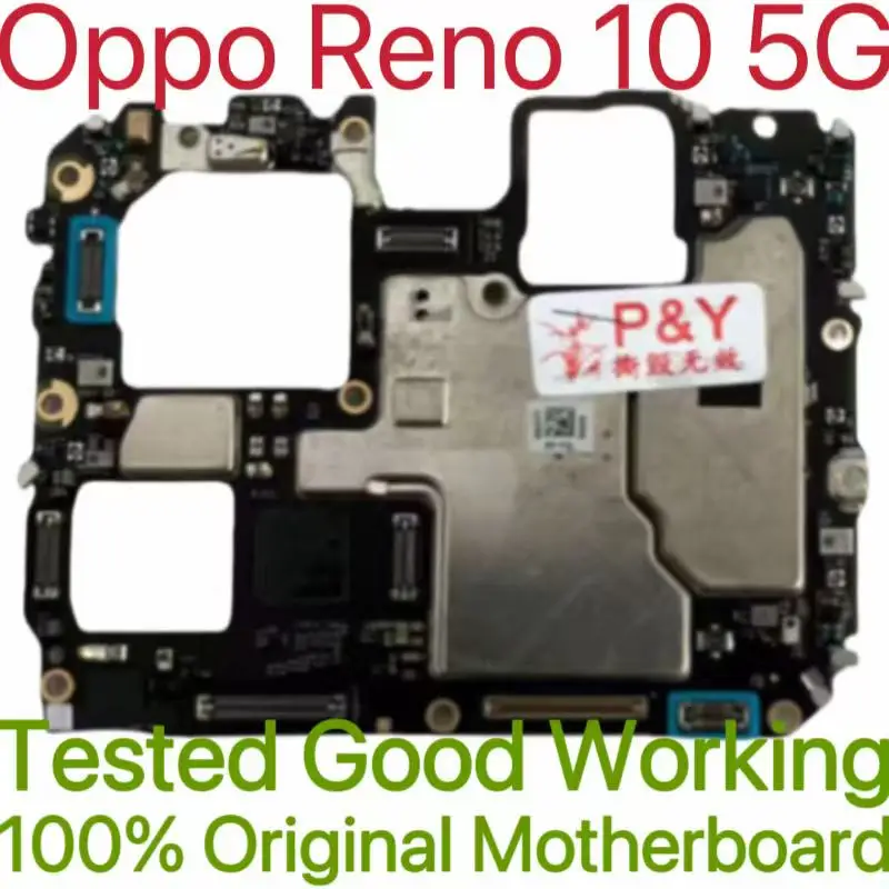 Global Version Original Unlocked Motherboard for Oppo Reno 10 5G Tested Circuit Plate Main Logic Board for Oppo Reno 10 5G