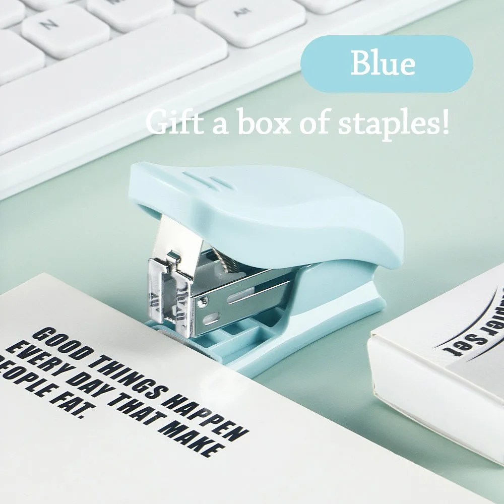 Simple Fresh Color Mini Stapler Labor Saving 26/6 Staples Stapling Machine Staples Bookbinding Machine Students
