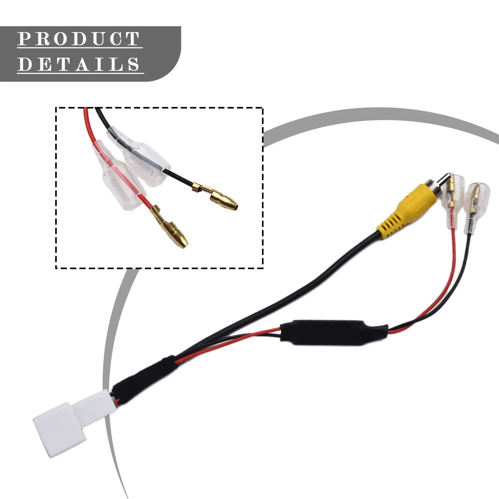 

1PCS For Toyota 4 Pin Car Reversing Camera Cable Plug Adapter With Harness Brand New Interior Accessories 8.86 Inches Black