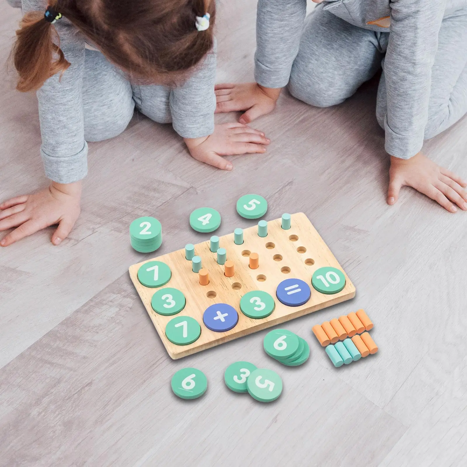 ของเล่นคณิตศาสตร์ ปริศนาฝึกสมอง การบวก ลบ ของเล่นเสริมพัฒนาการสำหรับเด็กชายและเด็กหญิง อายุ 4-6 ปี ของขวัญสำหรับเด็กก่อนวัยเรียน