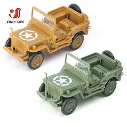 1/48 US Willys Jeep Assemble Model WW2 GP Military Vehicle Model Puzzle Block Car Collections Scene Sandpan Game Model Toy 1940