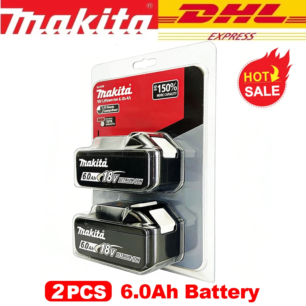 

100% Original Makita 18V 6.0Ah battery, for Makita BL1830， BL1830B， BL1840 ，BL1840B ，BL1850 BL1860B power tools battery