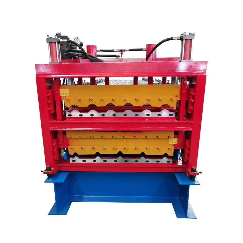 Automatic numerical control three-layer tile pressing machine, color steel tile movable room three-layer tile pressing machine